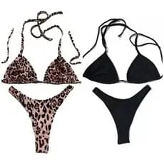 Kit 2 Biquínis Sem Bojo Suplex Estampado ou Neon