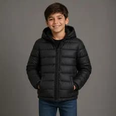 Jaqueta Infantil Menino Unissex Puffer Peluciada Casaco Bobojaco Corta Vento