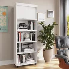 Estante Organizador Livreiro Prateleira Para Sala Quarto Escritório Londres 2 Módulos - Branco