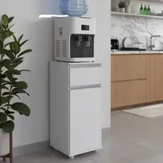 Armário Alaska Suporte  Bebedouro  Dispensa 1 Porta 1 Gaveta Móveis Organizador Branco Cozinha