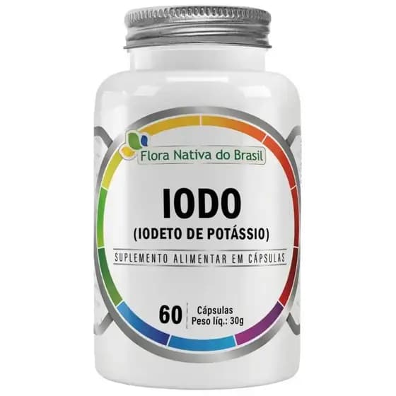 IODO IODETO DE POTASSIO 60CAPS FLORA NATIVA
