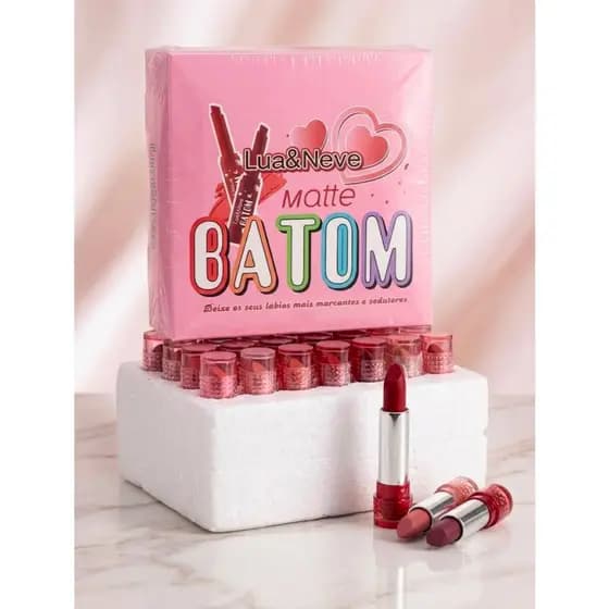 Box Com 24 Uni - Batom Matte - Lua&Neve