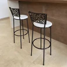Kit 2 Banquetas Industrial Redonda Alta/Baixa Aço Reforçado para Cozinha e Bar
