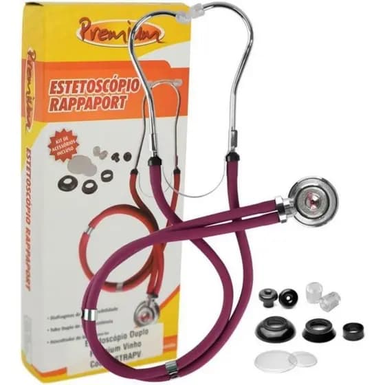 Estetoscópio Médico Profissional Rappaport Duplo Adulto Pediátrico