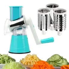 Ralador De Legumes Queijo Fatiador Espiral Processador 3 Em1