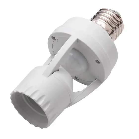 Sensor De Presença Para Lâmpada Soquete E27 Com Fotocélula