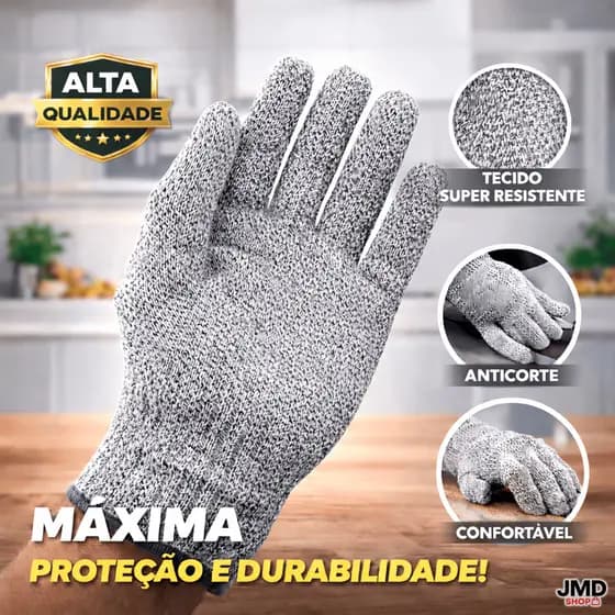 2 Luvas Proteção Anti-corte Facas Profissional Resistente Segurança Culinária Fibra de Vidro Proteção Par de Luvas