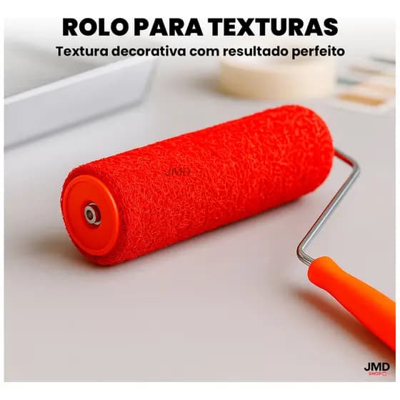 Rolo para Revestimentos Pastosos com Acabamento Uniforme e Relevo