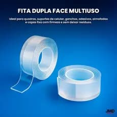 Fita Adesiva Dupla Face Reutilizável 3m Transparente Fixação Alta Para Organização Da Casa