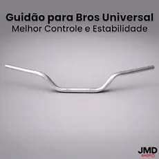 Guidão Moto Honda Bros 80cm Aço Reforçado Uso Urbano e Trilha