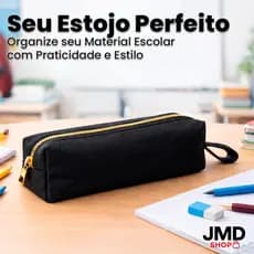 Estojo Organizador com Zíper de Alta Qualidade e Alça Lateral