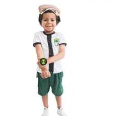 Fantasia Roupa Ben 10 Infantil Com Máscara Para Festa Aniversário Menino