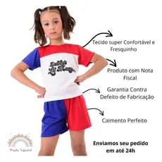 Roupa Arlequina Infantil Menina Fantasia Alerquina Festas 1 a 10 anos