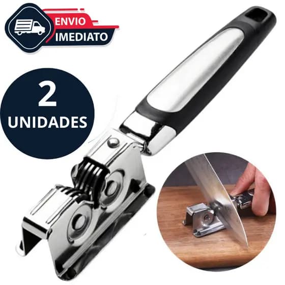 Amolador e Afiador Profissional Inox De Facas e Tesouras Qualidade Premium Churrasco Cozinha