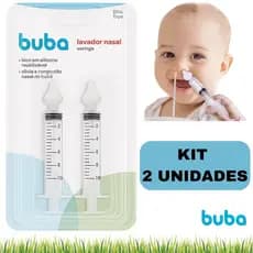 Kit Com 2 Lavador Nasal Seringa Com Ponta Em Silicone Buba
