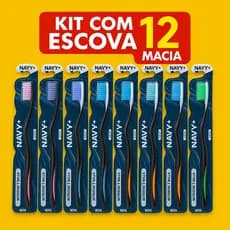Kit Pacote Com 12 Escovas De Dente Macia Adulto Com Capa Protetora e Limpador De Lingua