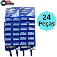 Kit 24 Aparelho De Barbear Barbeador Descartável Com 3 Lâminas Masculino e Feminino