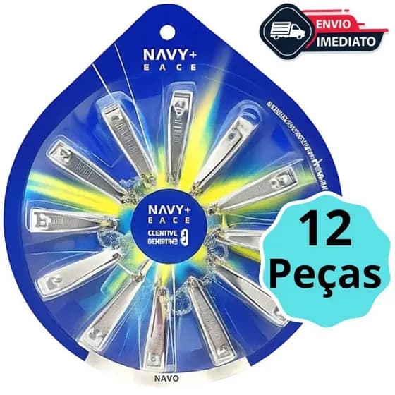 Kit 12 Cortador De Unha Com Lixa Interna Manicure Pedicure Aço inox