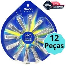 Kit 12 Cortador De Unha Com Lixa Interna Manicure Pedicure Aço inox