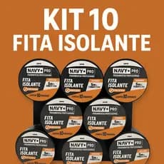 Kit 5 ou 10 Fita Isolante ANTICHAMA 0,15mm x 17mm x 5 Metros Alta Qualidade + Durabilidade