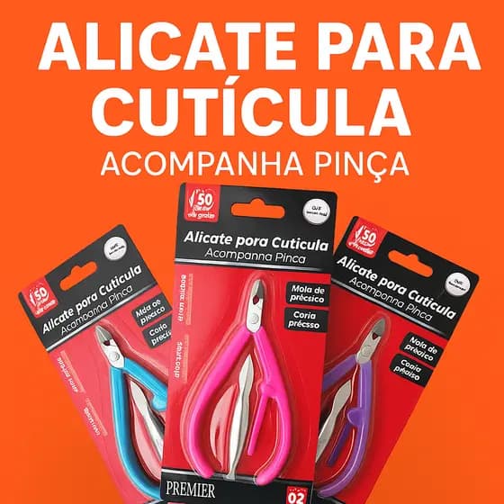 Alicate Para Cutículas Unha Profissional Removedor de Cutícula Com Pinça Corte Preciso