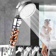 1PCS 3 Funções Chuveiro De Alta Pressão SPA Cabeça De Economia De Água Acessórios Para Banheiro Doméstico Filtro Aniônico Prático