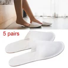 5 Pares De Chinelos Descartáveis Fechados Para De Banheiro Adequados Casa , Sapatos De Hospitalidade Convidados