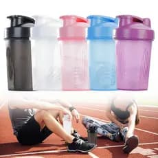 400ML Liquidificador Shaker Garrafa Portátil Plástico Proteína Shakes À Prova De Vazamento Para Pó Treino Ginásio Esport