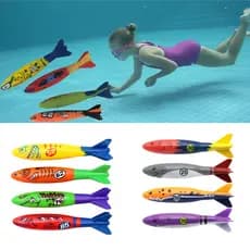 4pcs Mini Jogo De Mergulho Subaquático Torpedo Foguetão De Brinquedos Verão Treinamento