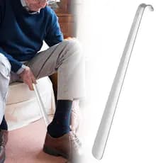 Unissex 52cm Extra Longo Sapato Chifre De Aço Inoxidável Prata Metal Sapatos Removedor Calçadeira Levantador Ajuda Desli