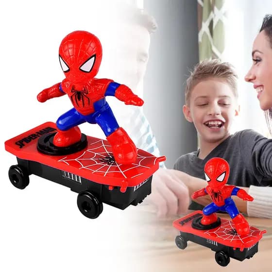 Clássico Os Vingadores Homem-Aranha Skate Automático De Rotação Flip Acousto-optic Carro Música Elétrica Scooters Toy Christmas Gift