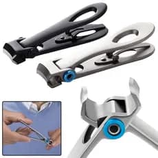 Preto/Tira De Aço Inoxidável Tesoura De Unhas Cortador Conjunto Doméstico Reparação Do Dedo Pé Grossas Boca Grande