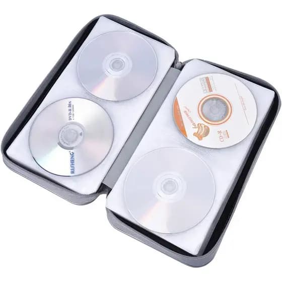 Porta-Carteiras Portátil De 80 Capacidades CD/DVD Organizador De Armazenamento De Plástico Rígido De Proteção Para Viagens De Carro