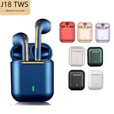 J18 TWS Fones De Ouvido Sem Fio Bluetooth Controle Toque Estéreo Redução Ruído Compatível Com Telefones IOS E Android