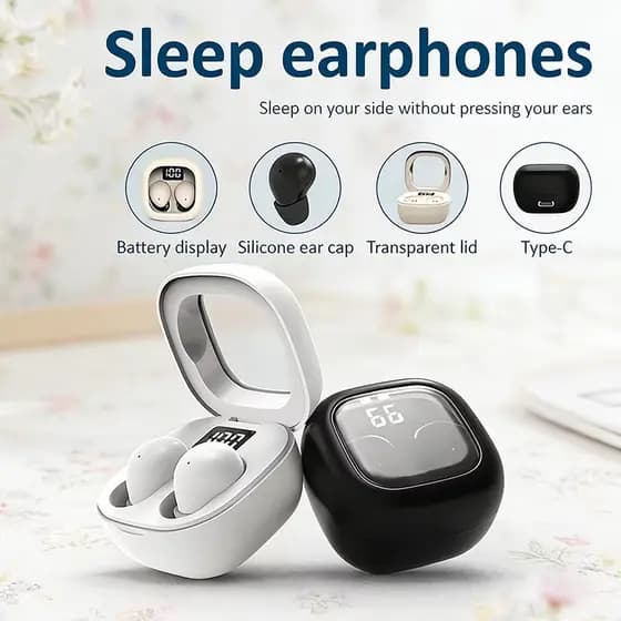 SK19 Bluetooth 5.3 Fones De Ouvido Sem Fio Mini Estéreo HiFi TWS Invisíveis