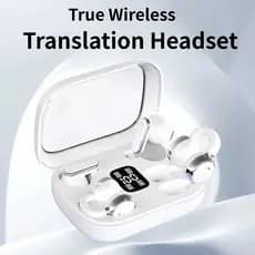 Q10 Casal Tradução Fones De Ouvido Sem Fio Bluetooth 5.3 Clipe Com Redução De Ruído Para Viagens , Negócios E Esportes