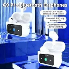A9 Pro Fones De Ouvido Sem Fio Bluetooth ANC Com Cancelamento De Ruído HiFi Estéreo De Baixa Latência