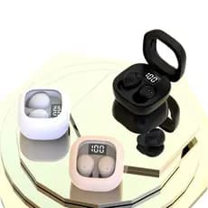 SK19 Mini Fones De Ouvido Invisíveis TWS Bluetooth 5.3 Sem Fio Alta Fidelidade Som Estéreo Redução Ruído Microfone Embut