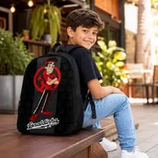 Mochila Escolar Com Estojo Tema Aventuras E Desafios Kit Ou Avulso Infantil Volta as Aulas