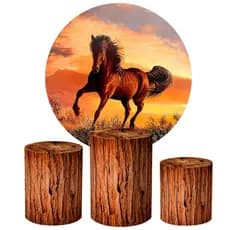 Trio Capas de Cilindros + Painel Veste Fácil Tema Cavalo