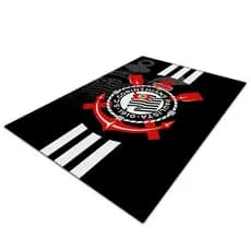 Tapete Quarto Menino Futebol Estilo Timao Antiderrapante Grande Retangular