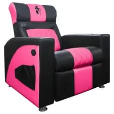Poltrona Gamer Sparta Reclinável com Carregador USB Preto/Rosa SOFA STORE