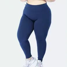 Calça Legging Plus Size Leg Suplex Costura Reforçada Cintura Alta
