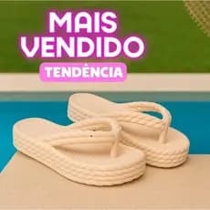Chinelo Trançado Plataforma Casual Flip Flop