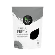 Máscara facial, argila preta ou lama vulcânica.