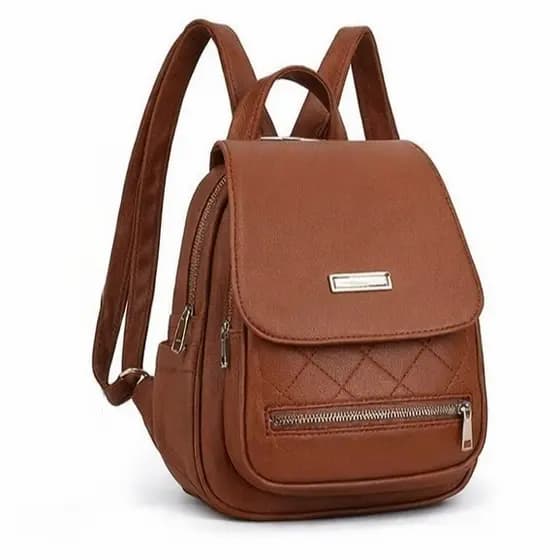 Mochila Bolsa Feminina Media Couro Sintético C-12