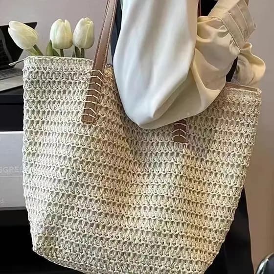 Bolsa Grande Palha Para Viagem Picina Moda Summer J-XC17
