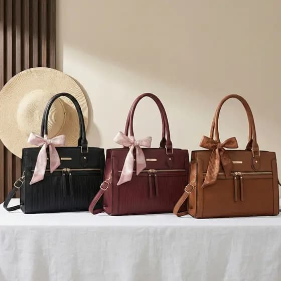 Bolsa feminina Alça Transversal Tote Grande ideal para Uso dia e dia com Lenço  WGL-1