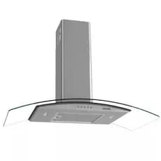 Coifa de Parede Nardelli Vidro Curvo Clean 90cm Kromanox 127V
