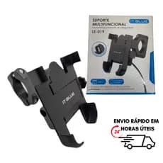 Suporte de celular para moto e bike com carregamento USB resistente em liga de alumínio giratório 360 estável